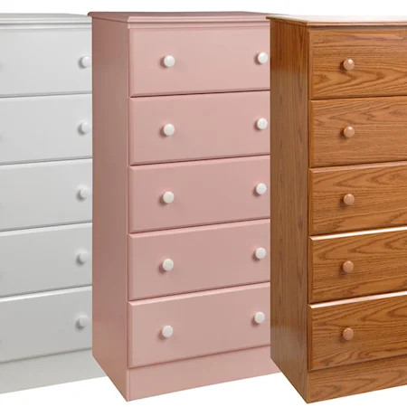 5-Drawer Chest with Roller Guides